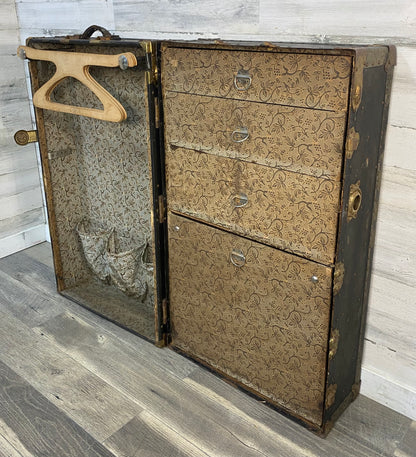 Antique Steamer Trunk Dresser HW Mountree