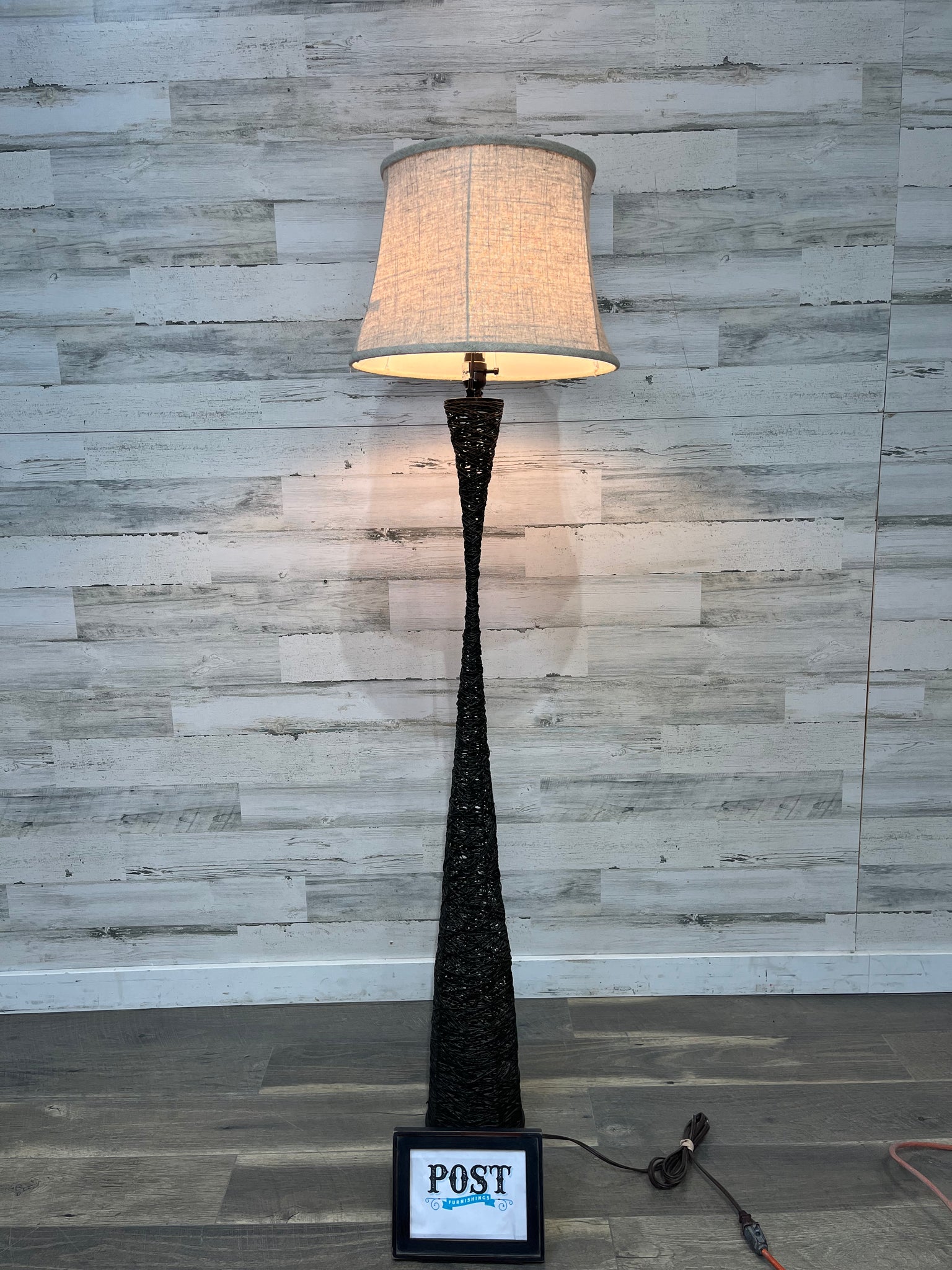 Tall Woven Floor Lamp