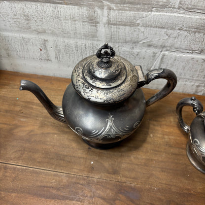 Vintage 1981 Britannia Metal Co. Silver Tea Set Of 4