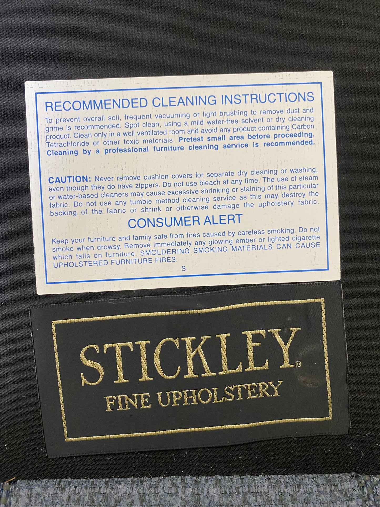 Stickley Gray/Blue Sofa Couch