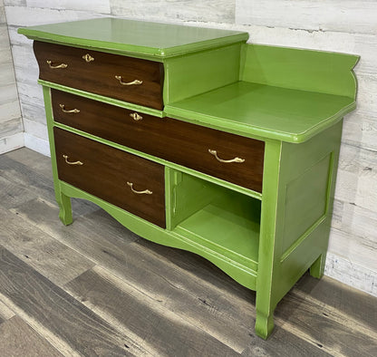 Green & Brown Antique Dresser