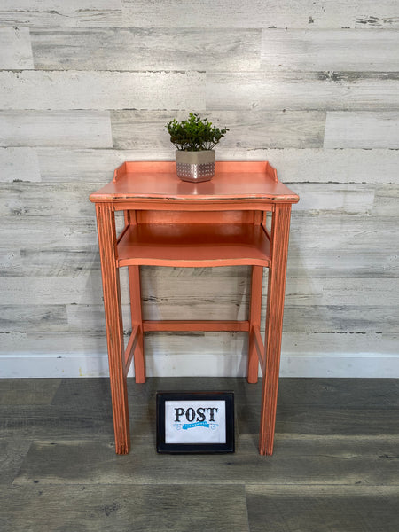 Antique Coral End Table