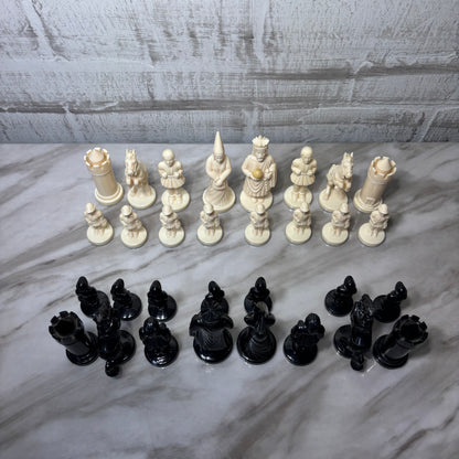 Vintage Historical Chess Set "King Arthur" Chessmen