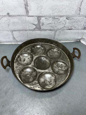 Vintage Egg Poaching Metal Pan