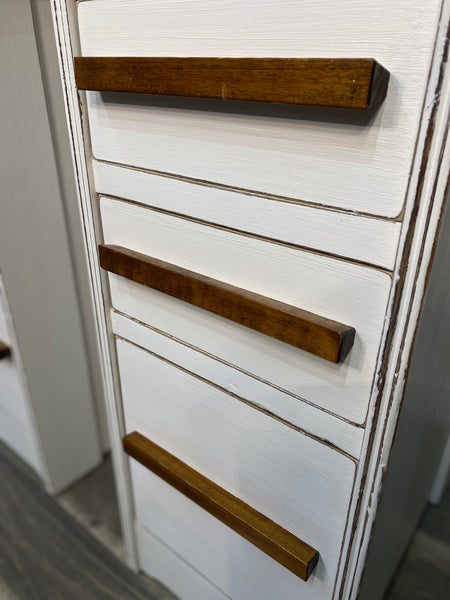 Tall Vintage White Nightstands Set Of 2