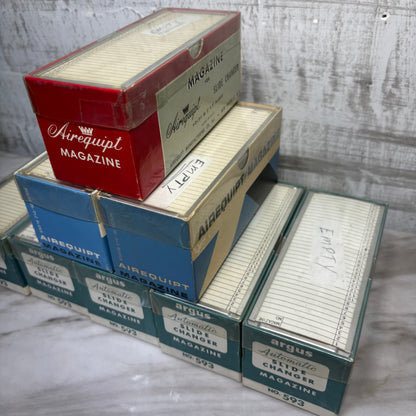 Vintage Lot Of 8 Airequipt and Argus Slide Projector Magazines Empty