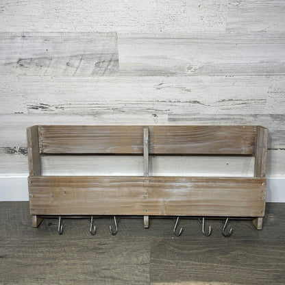 Decorative Wooden Wall Decor W/ Hooks
