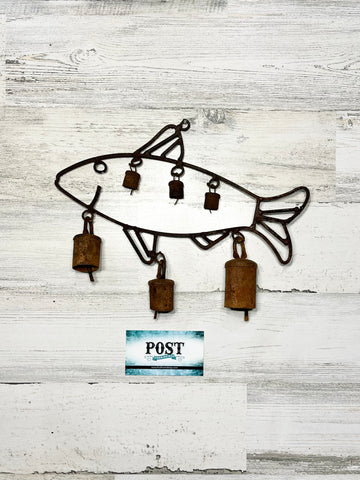 Vintage Rustic Metal Fish Wind Chime