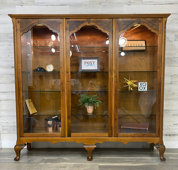 Antique French Curio Hutch Cabinet