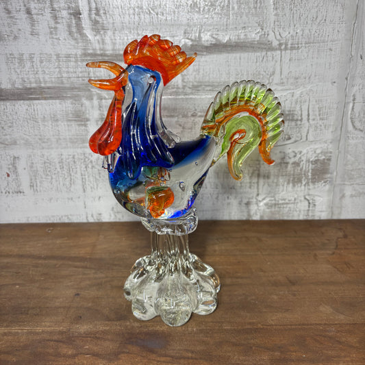 Vinci Dynasty Gallery Handblown Glass Rooster Figurine
