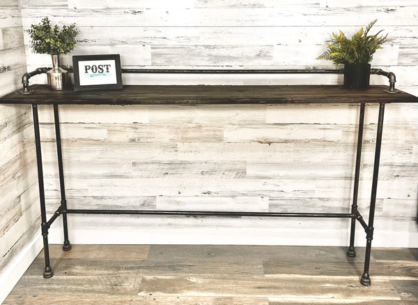 Rustic Industrial Bar Table