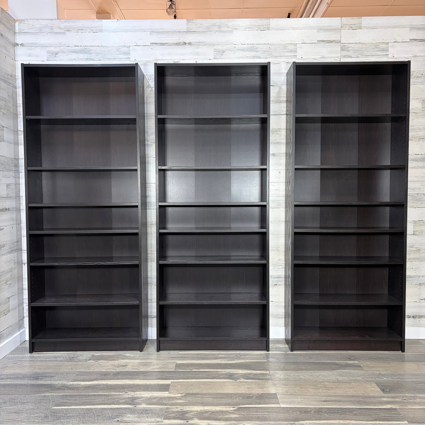 Set Of 3 IKEA Black Bookshelves