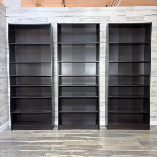 Set Of 3 IKEA Black Bookshelves