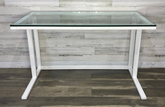 Crate & Barrel Glass Top Pilsen Desk