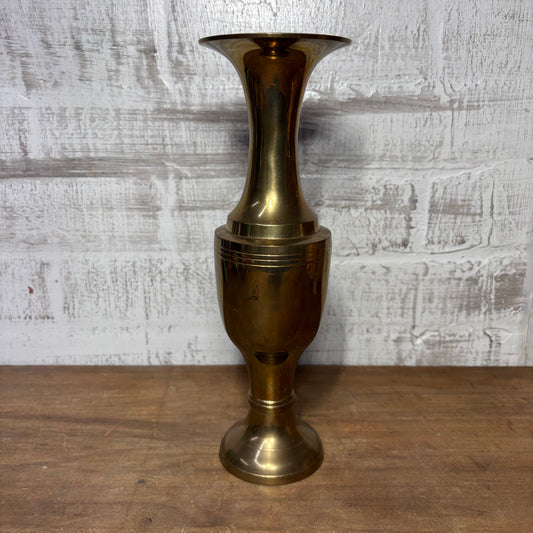 Vintage Solid Brass Vase