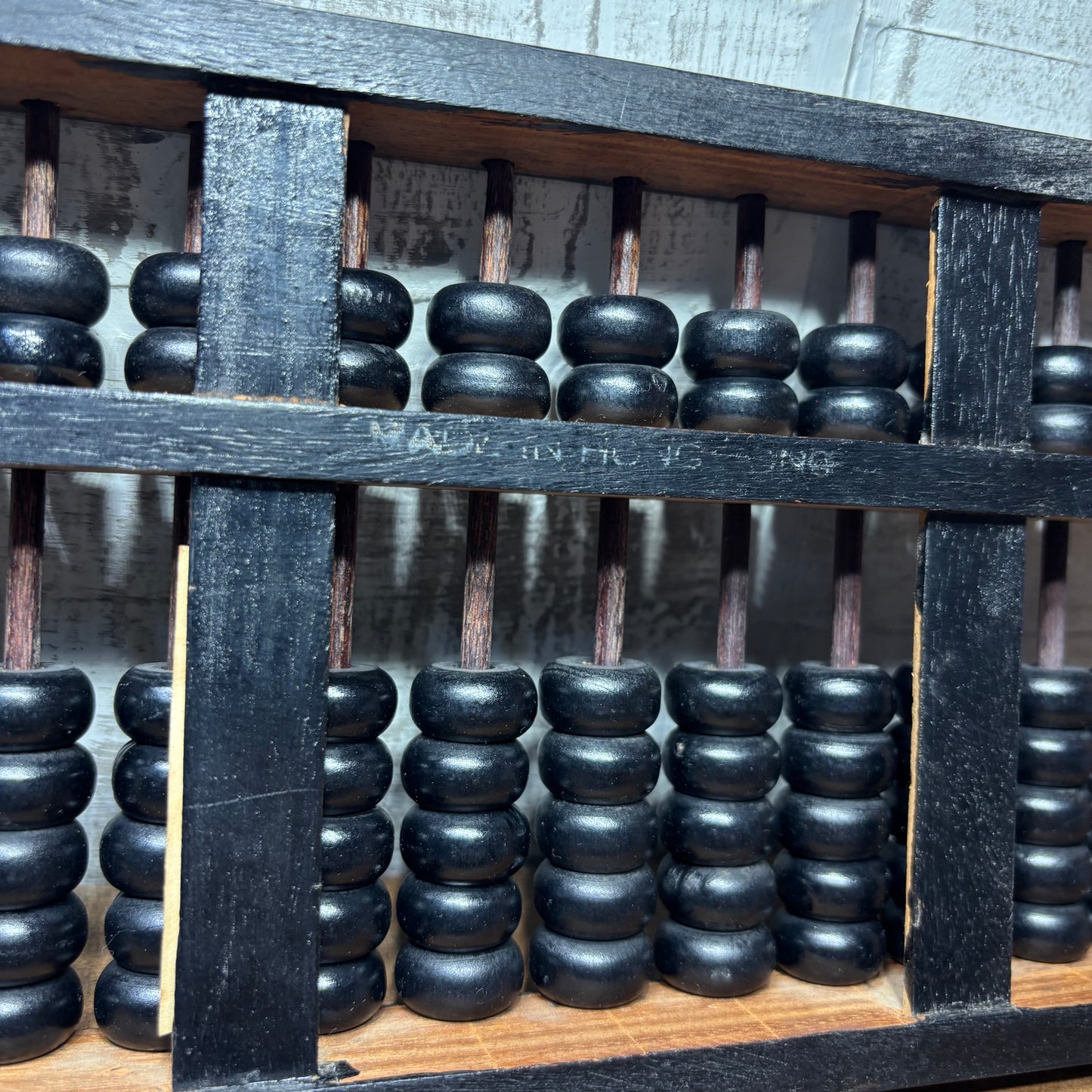 Vintage Chinese Wooden Abacus Counting Tool