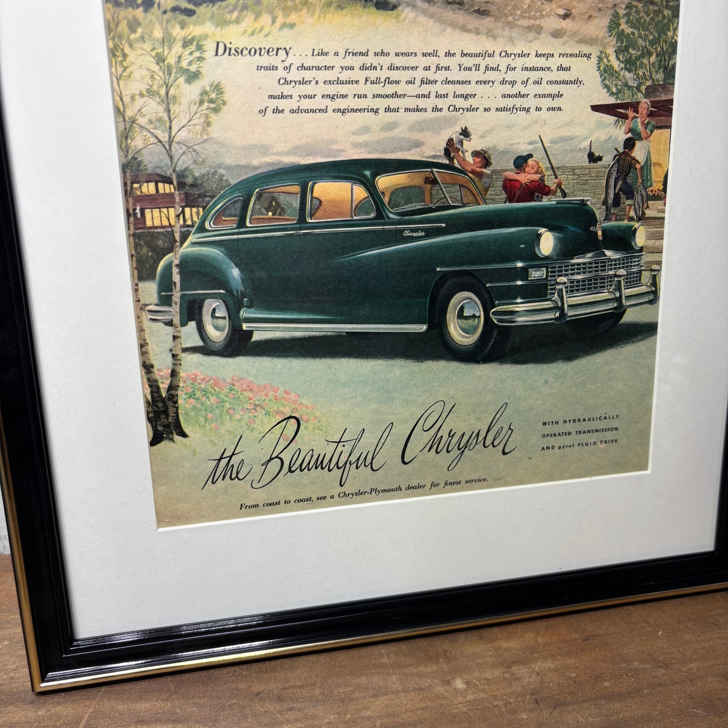 “The Beautiful Chrysler” Framed Vintage Magazine Art