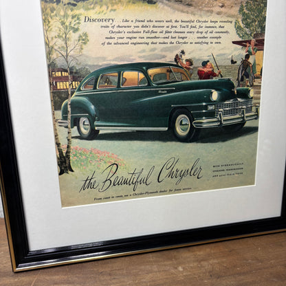 “The Beautiful Chrysler” Framed Vintage Magazine Art