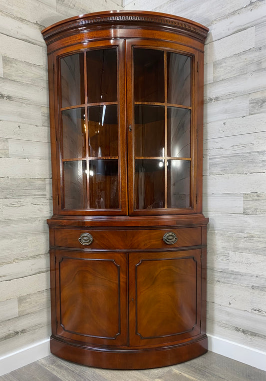 Antique Drexel Corner Cabinet On Wheels