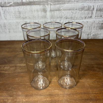 Vintage Libbey Tumbler Drinking Glasses Set Of 7