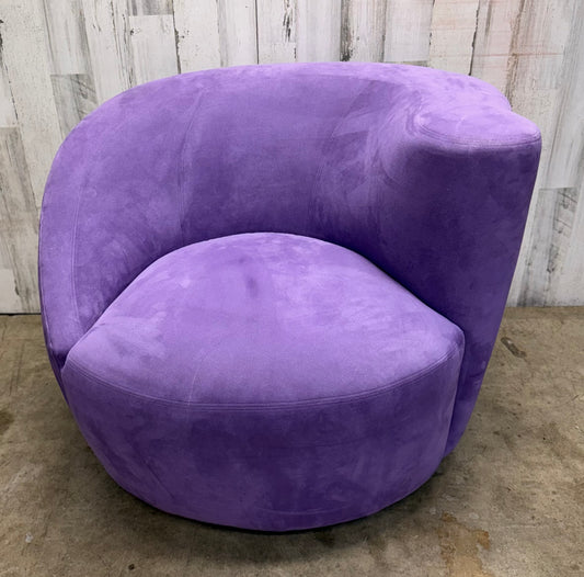 Vintage Lounge Vladimir Kagan's Nautilus Design Chair - Purple