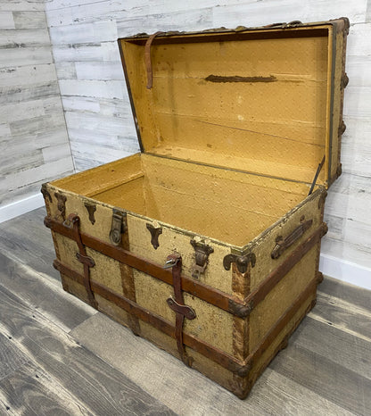 Antique Wood Steamer Trunk