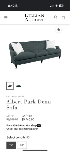 Lillian August Sofa Couch