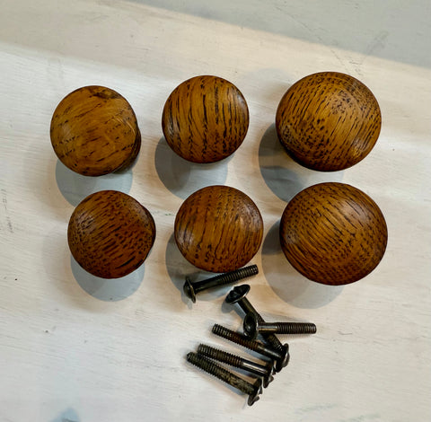 Antique Quarter Sawn Oak Drawer Pulls Set Of 6