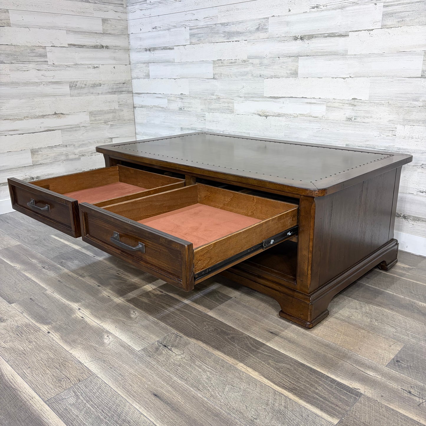 Rustic Coffee Table W/ Storage Drawers