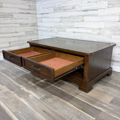 Rustic Coffee Table W/ Storage Drawers