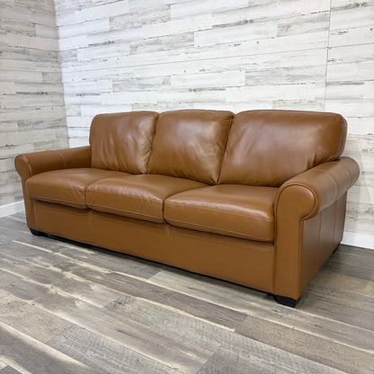 Palliser Leather 3 Seat Sofa Couch Brown