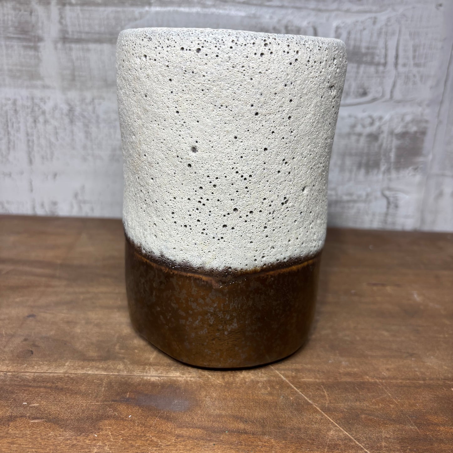 Small Texture Ceramic Bronze Two Tone Candle Holder