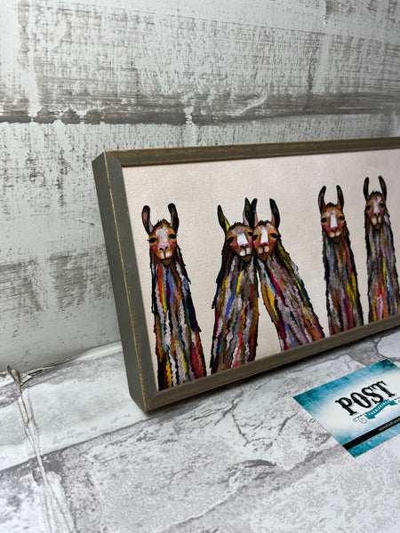 “Six Lively Llamas” Wall Art