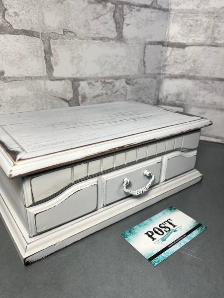 Shabby Chic White Jewelry Box