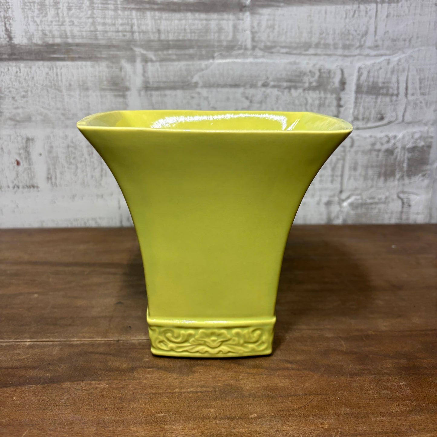 Vintage 1950s Claire Lerner Lime Green Vase