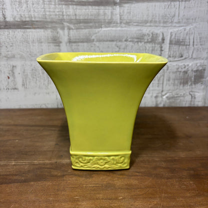 Vintage 1950s Claire Lerner Lime Green Vase
