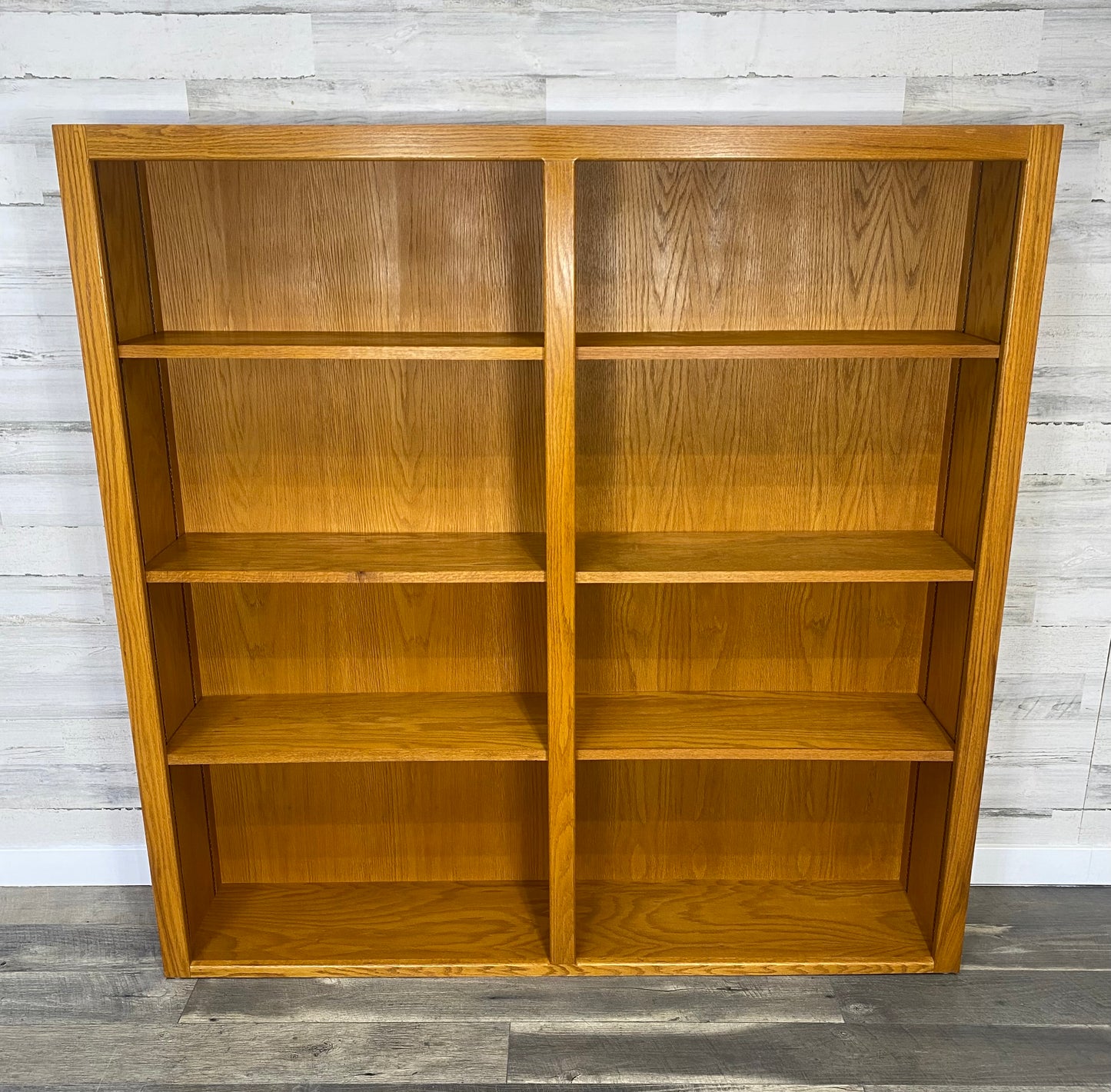 Double Bookshelf Oak Wood