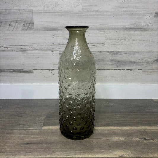 Large Gray Bubble Glass Vase