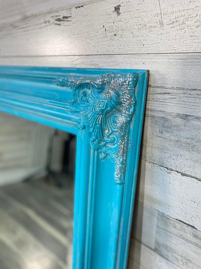 59” x 47” Huge Teal Mirror