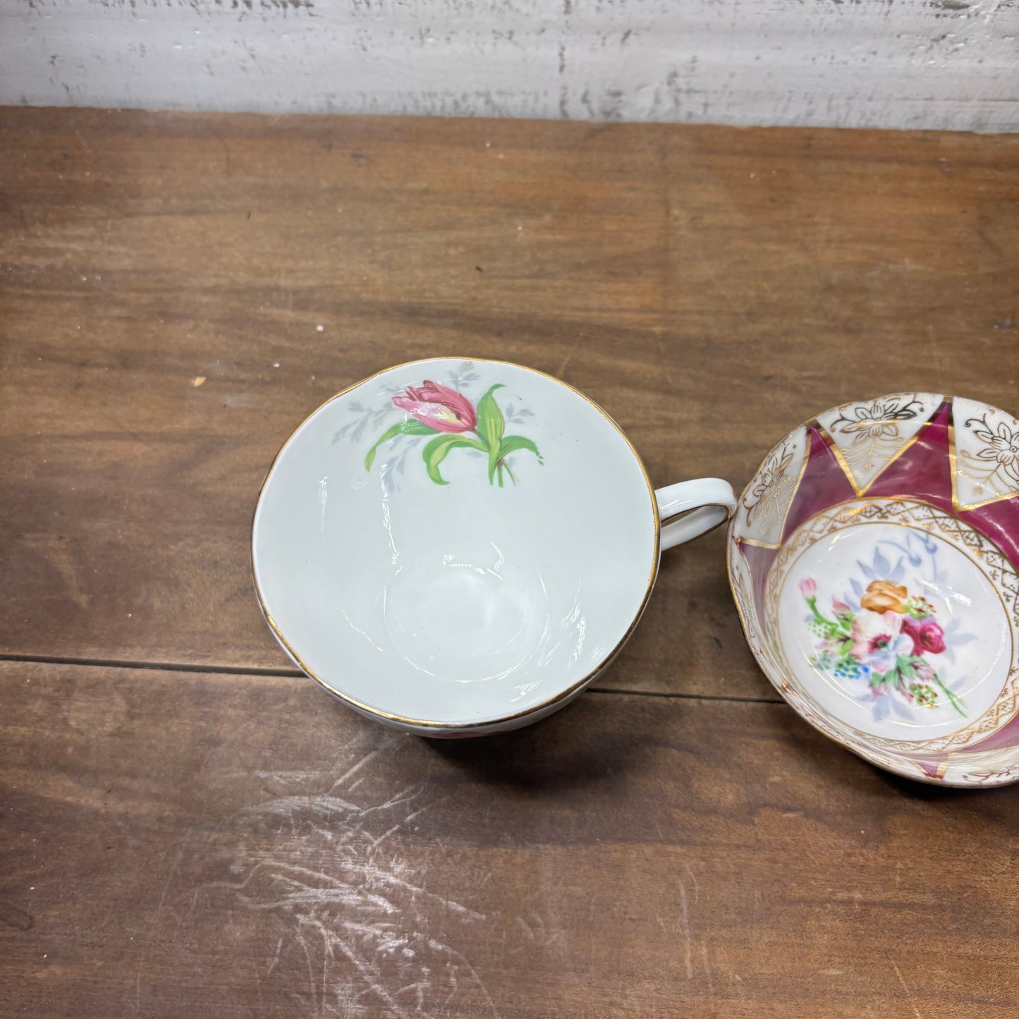 Vintage Porcelain Teacup Set Of 4 #5