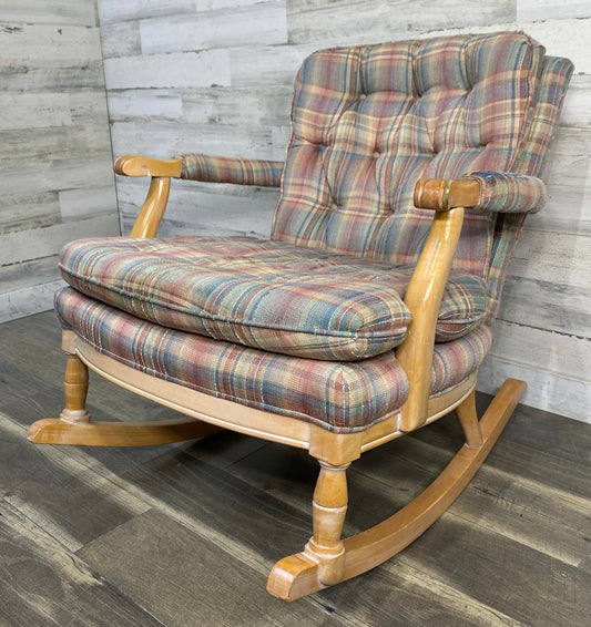 Plaid Rocking Chair Sam Moore