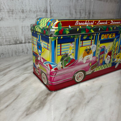 Vintage 1996 M&M's Christmas Series Diner #4 Limited Edition Canister