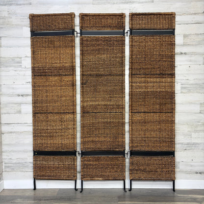 3pc Woven Seagrass Room Divider