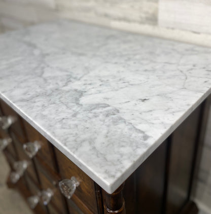 Antique Pulaski Apothecary Dresser Chest Marble Top