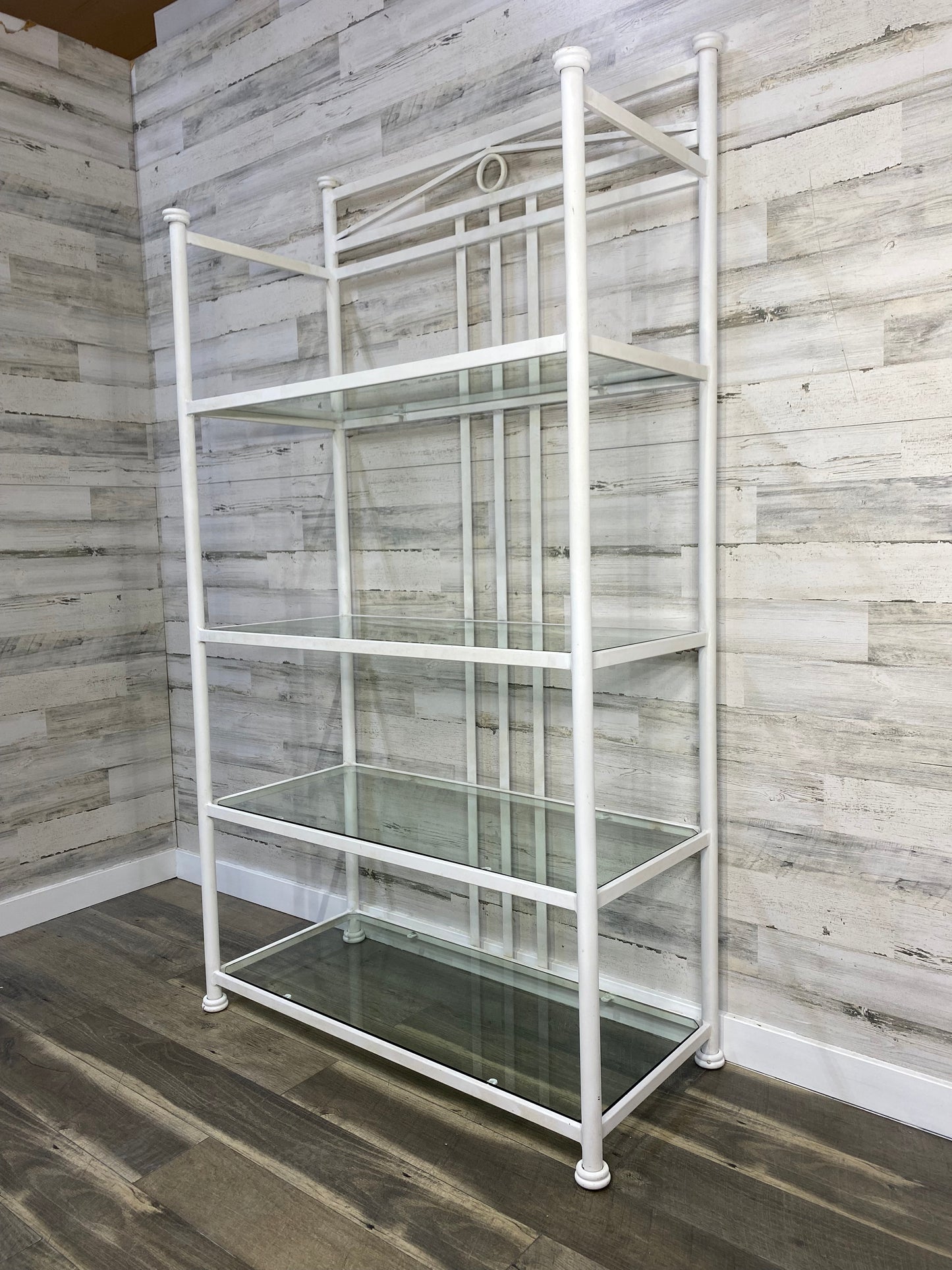 Wrought Iron & Glass Shelves