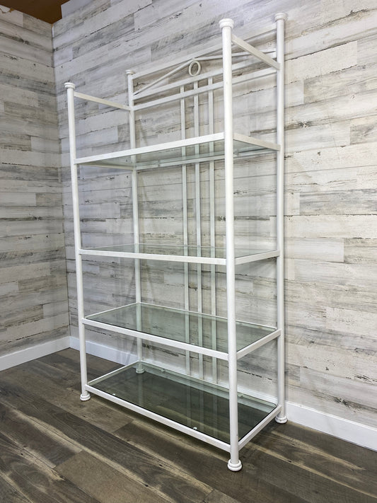 Wrought Iron & Glass Shelves
