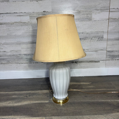 Vintage White Glass Table Lamp