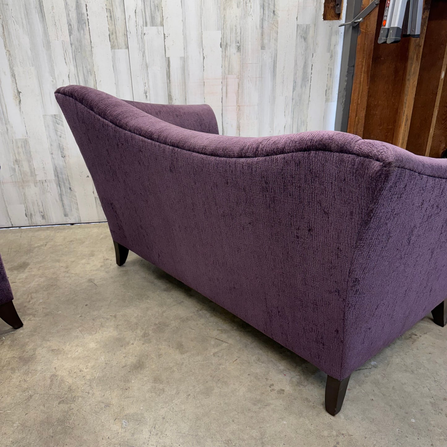 Set Of 2 Purple Loveseat Couches