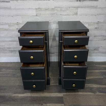 Matching Set Of 2 Black Nightstands