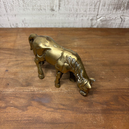 Solid Vintage Brass Horse Statue